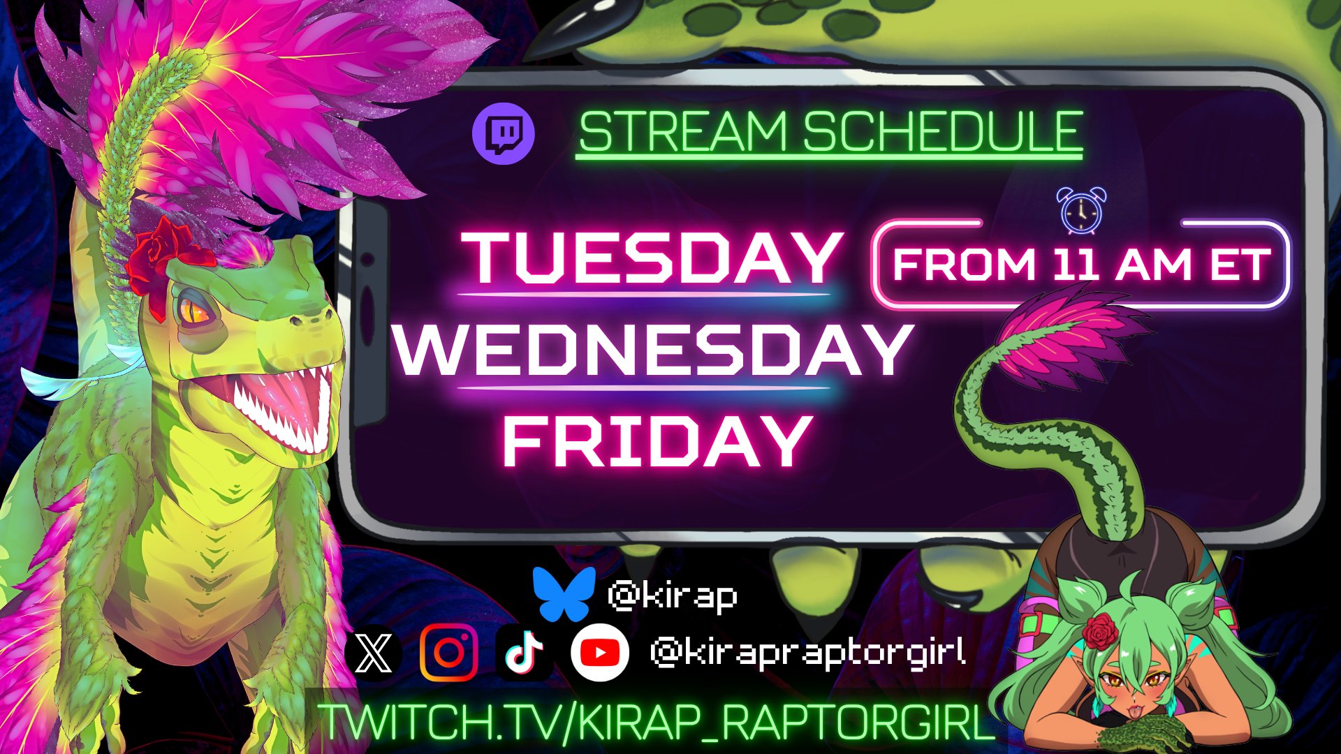 Kira P. Raptor Girl banner