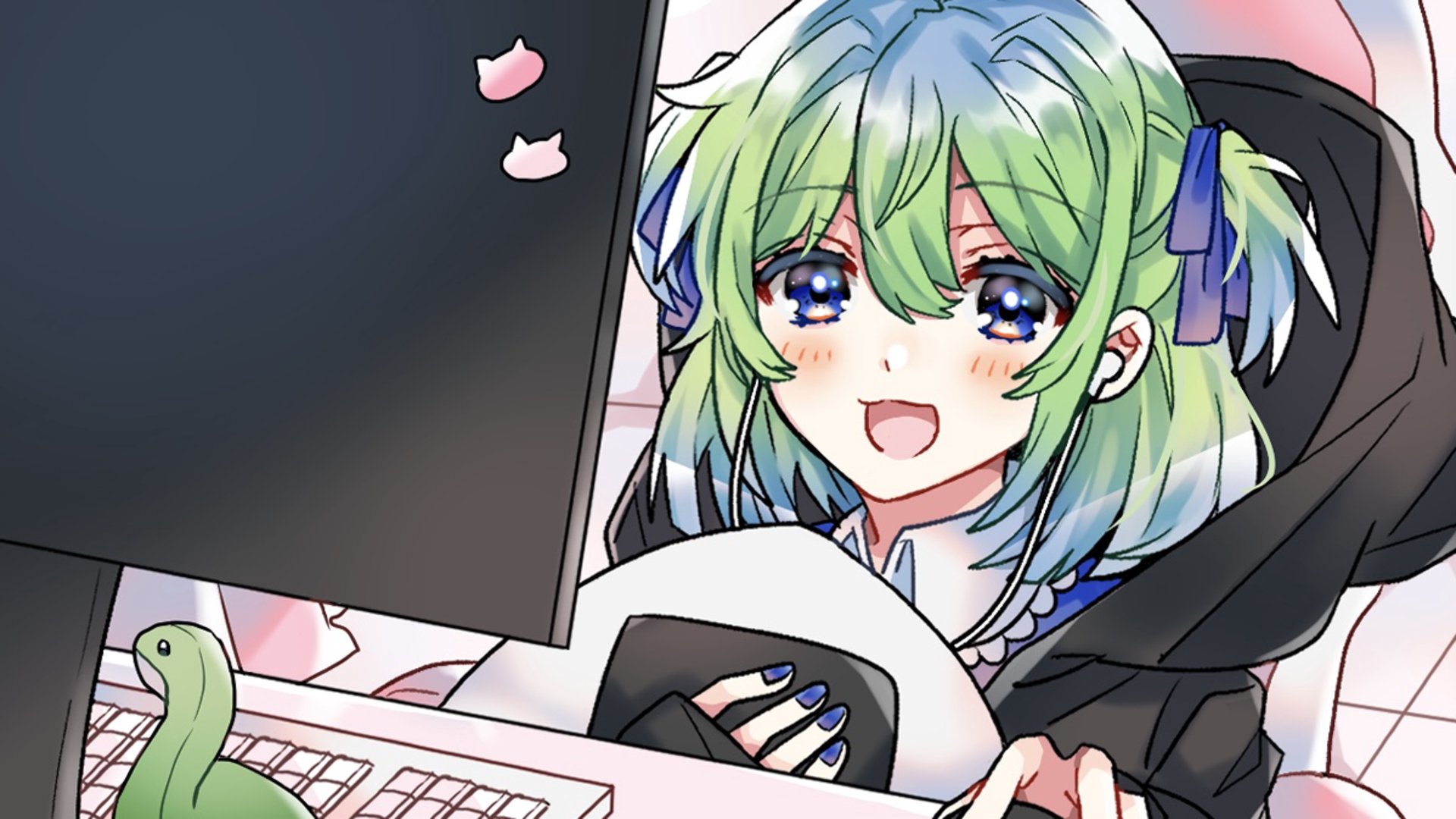 黒猫おにぎり banner