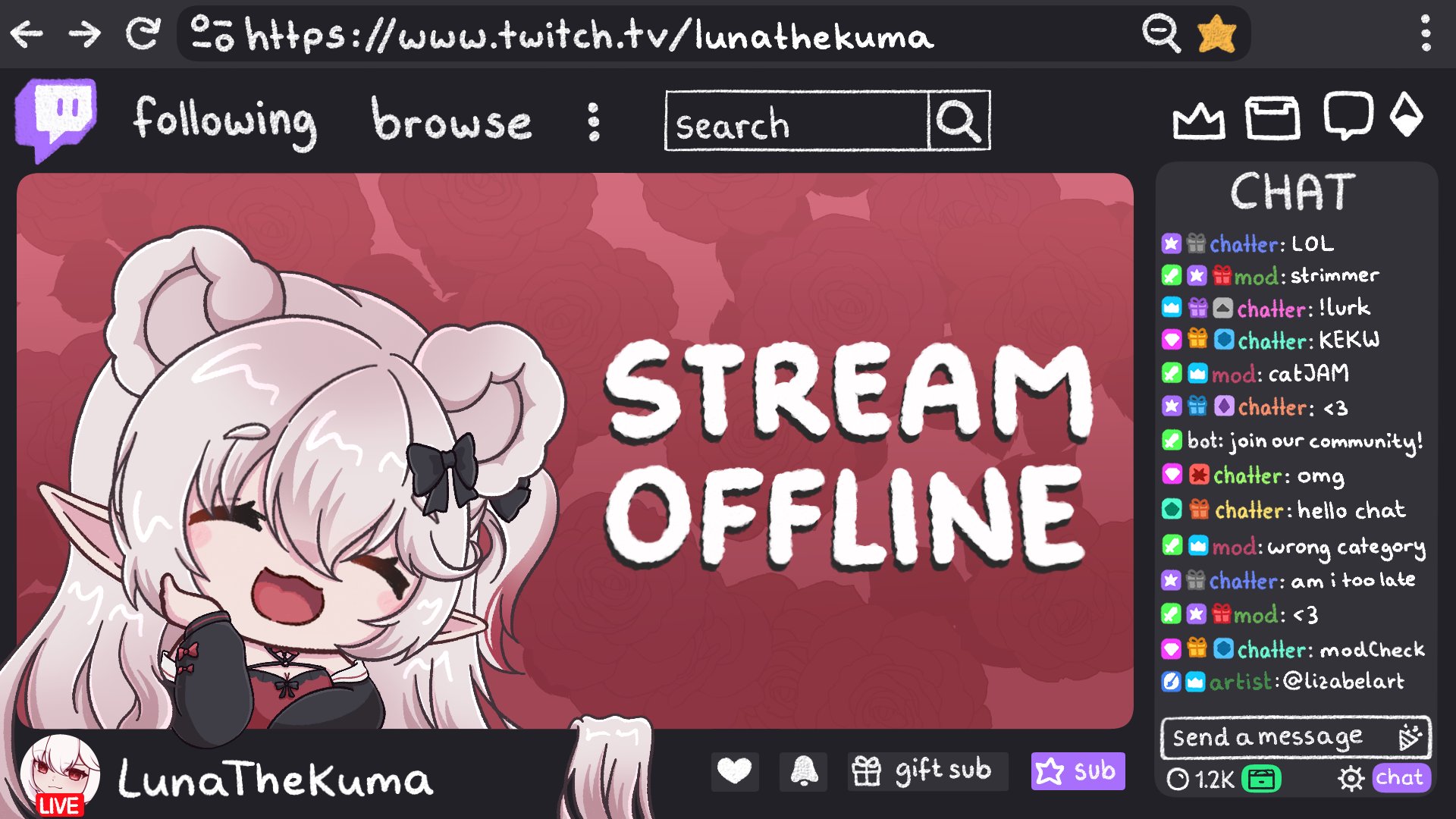 LunaTheKuma banner