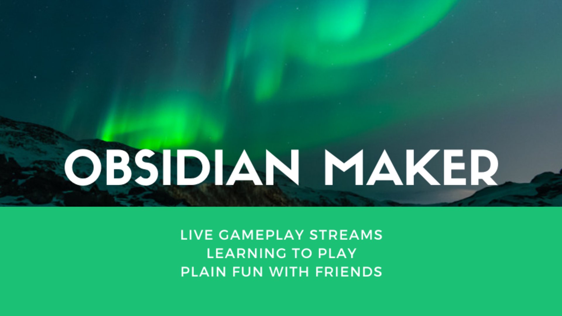 ObsidianMaker banner