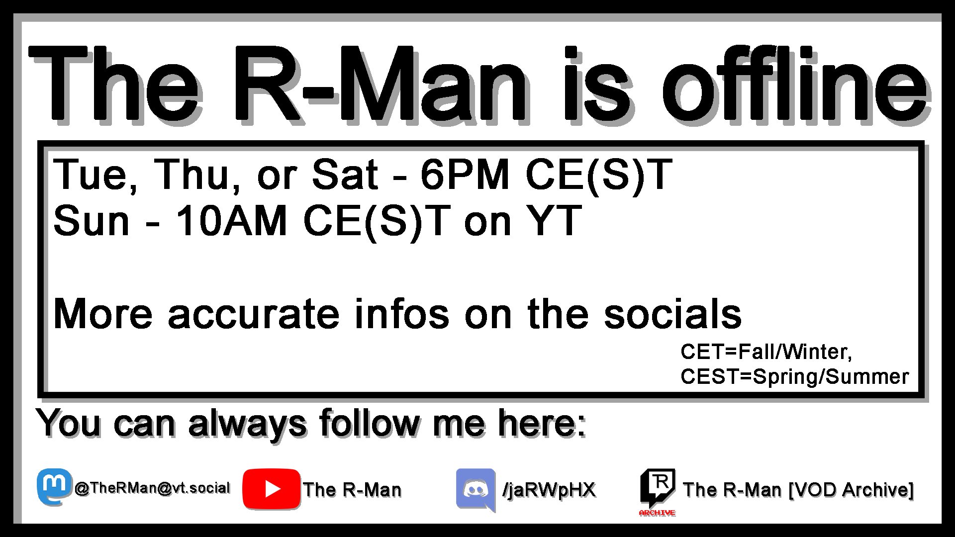 The R-Man banner