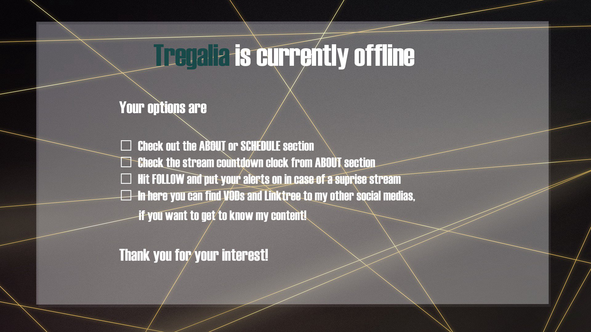 Tregalia banner