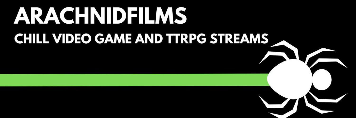 Arachnidfilms | RPG/Chill Streamer | PNGTuber banner