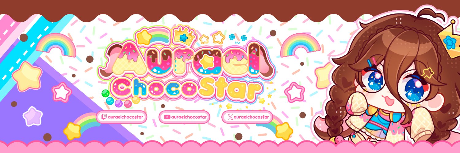 Aurael 🍩🌈⭐ Chocolate Vtuber banner