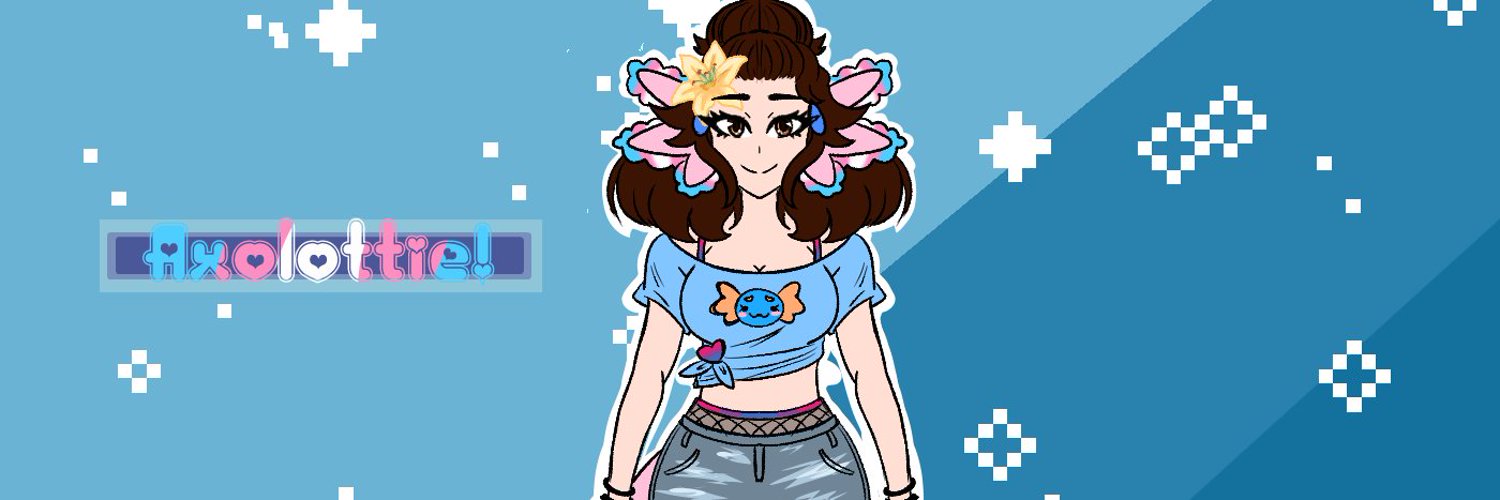 Axolottie! 🏳️⚧️ Axolotl PNGtuber banner