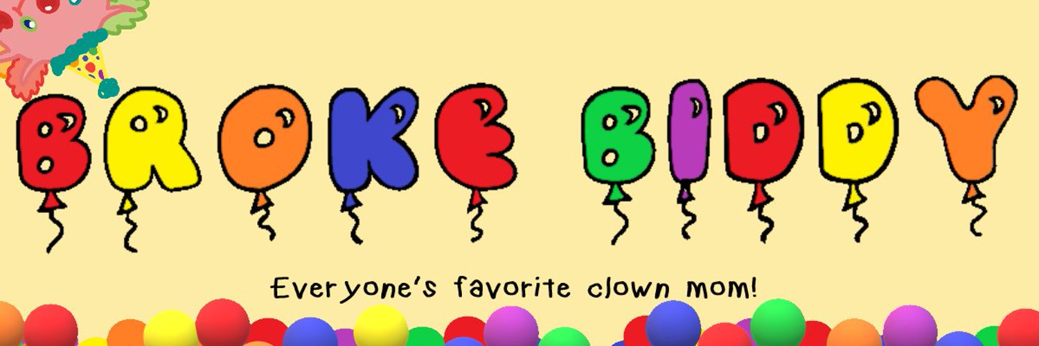 BrokeBiddy 🤡🎪✨️ Clown mom pngtuber banner