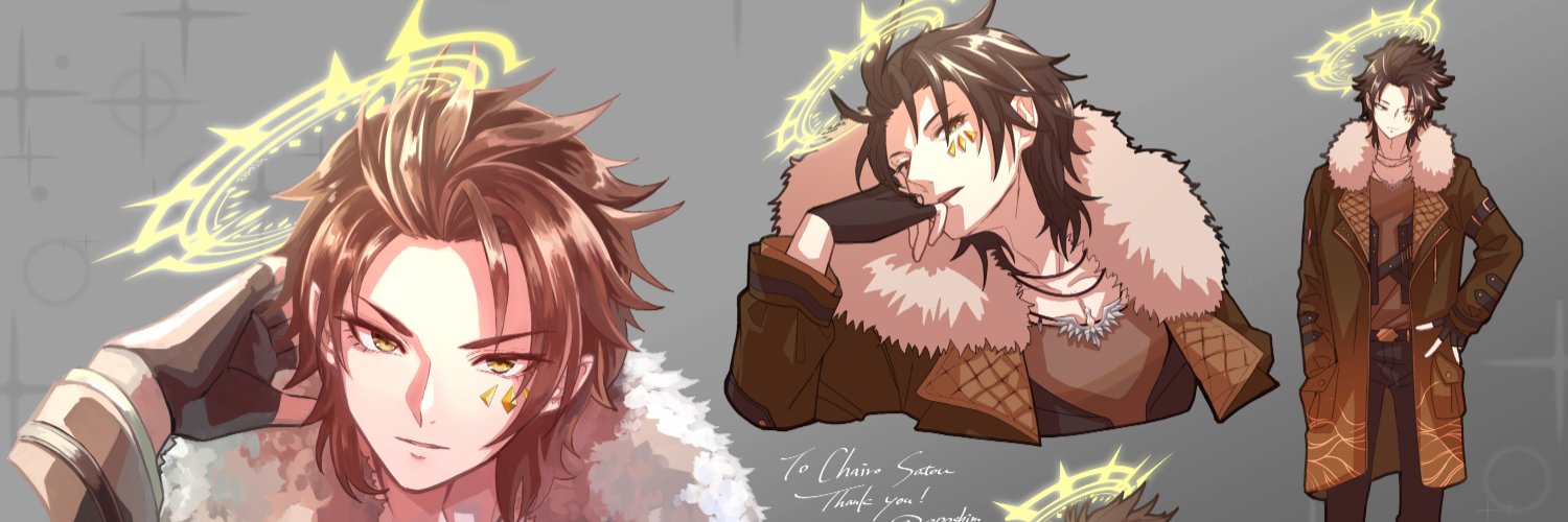 Chairo Satou 茶色佐藤 ENVtuber (recovery arc) banner