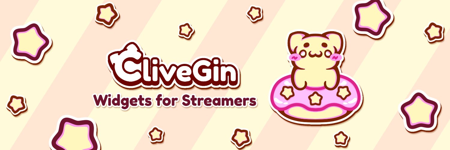 CliveGin 🍩 Widgets For Streamers (๑• ω•๑)ﾉ banner