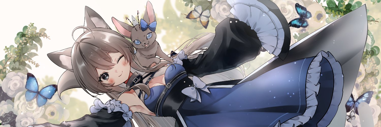 Cyelle 🦋🐱 || Faecat ENVtuber banner