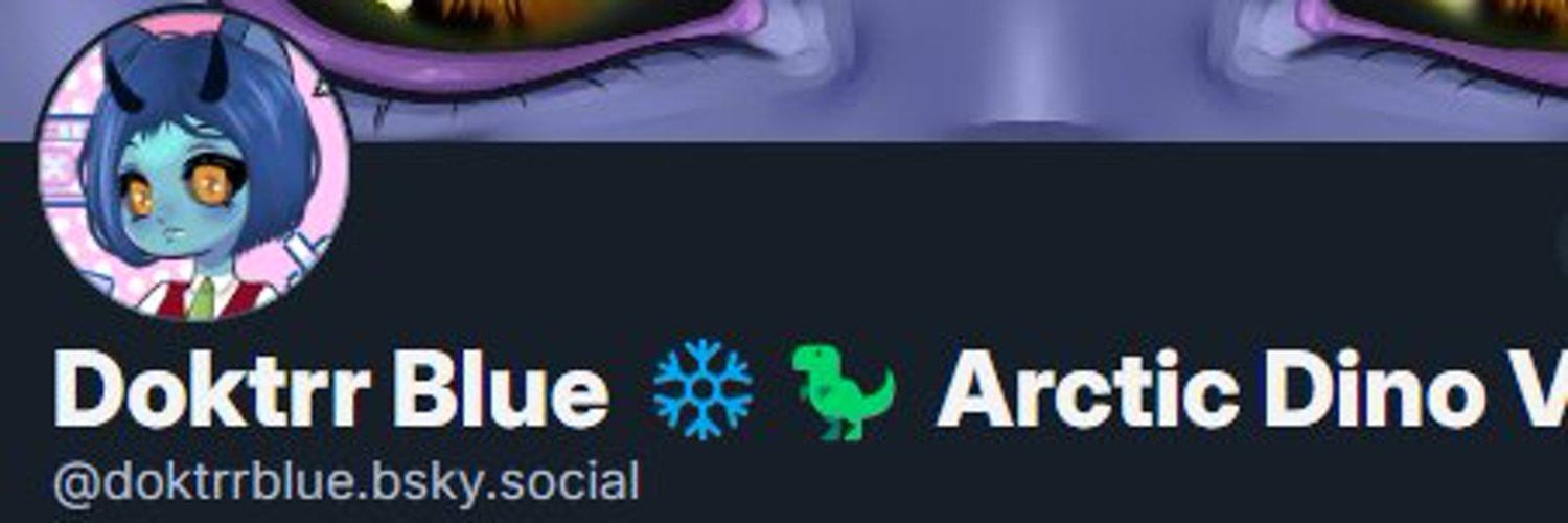 🦋☁️➡️➡️Doktrr Blue 🏴☠️🦖 Pirate Dino VTuber banner