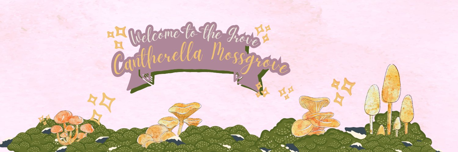 Cantherella Mossgrove 🍄🌿┃PNGtuber banner