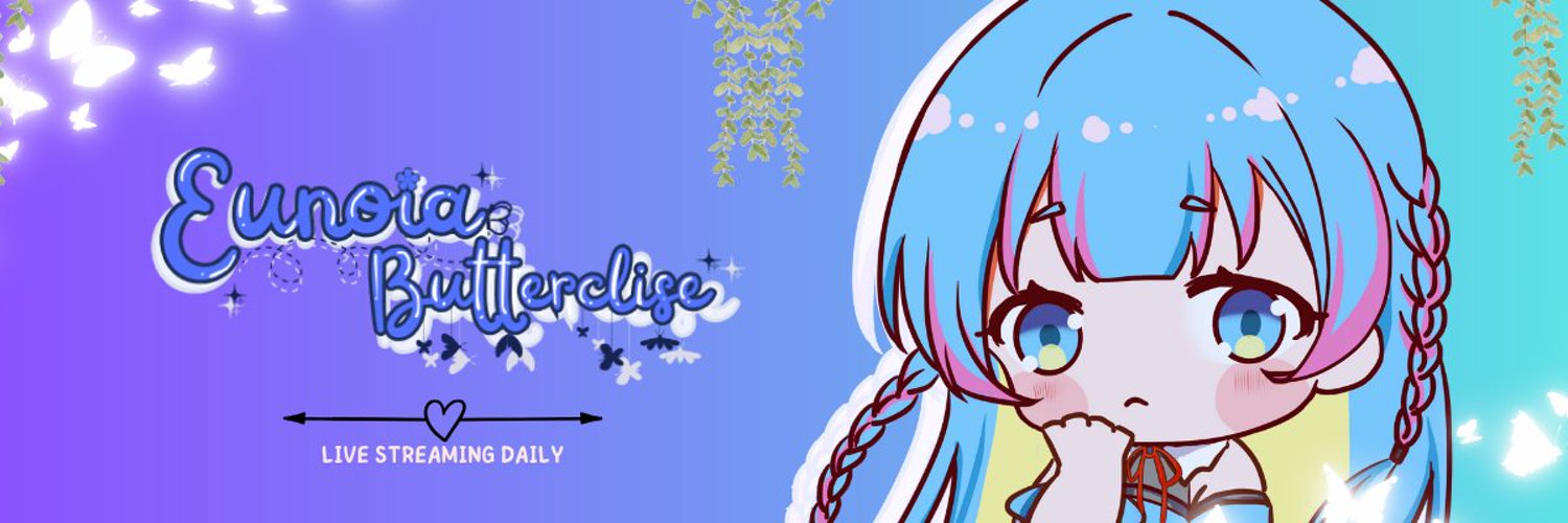 Eunoia Butterclise | PNGTuber | Cinta biru 🦋🩵 banner