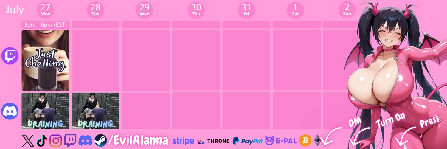 EvilAlanna 💉 Findom Virus VTuber banner