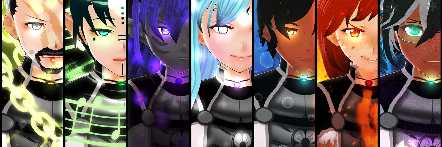 (Redebuing) Keian, Elven Magister Knight ENVTuber banner