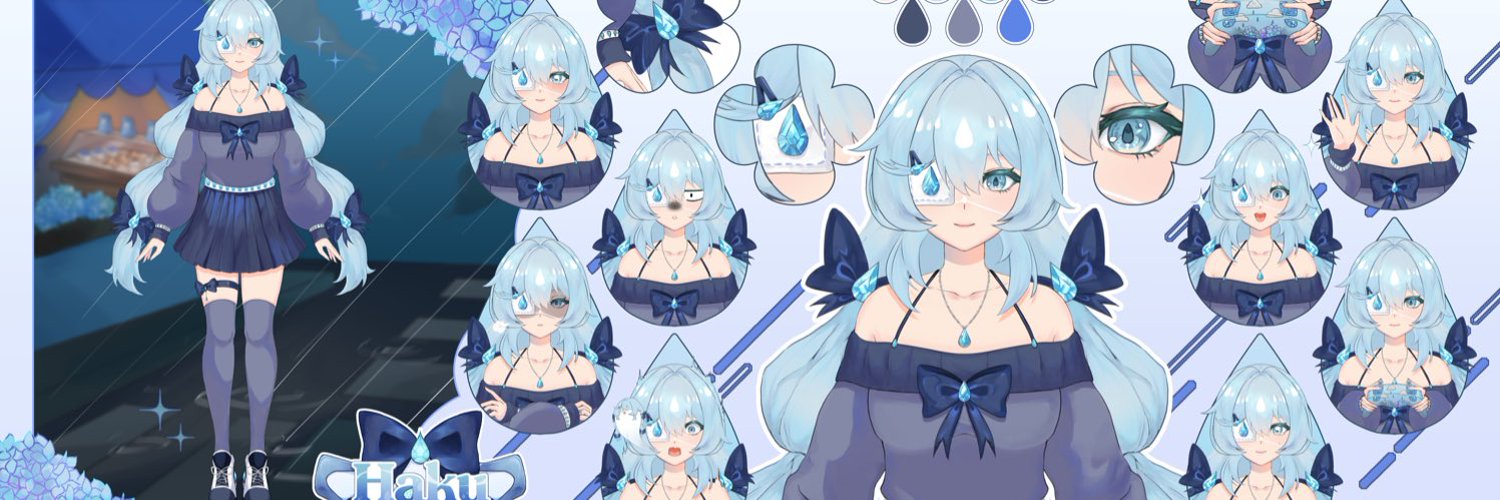 ୨୧ִׄHaku 💧ִ | Rain Vtuber💧💎 🌧️|Twitch Affilate banner