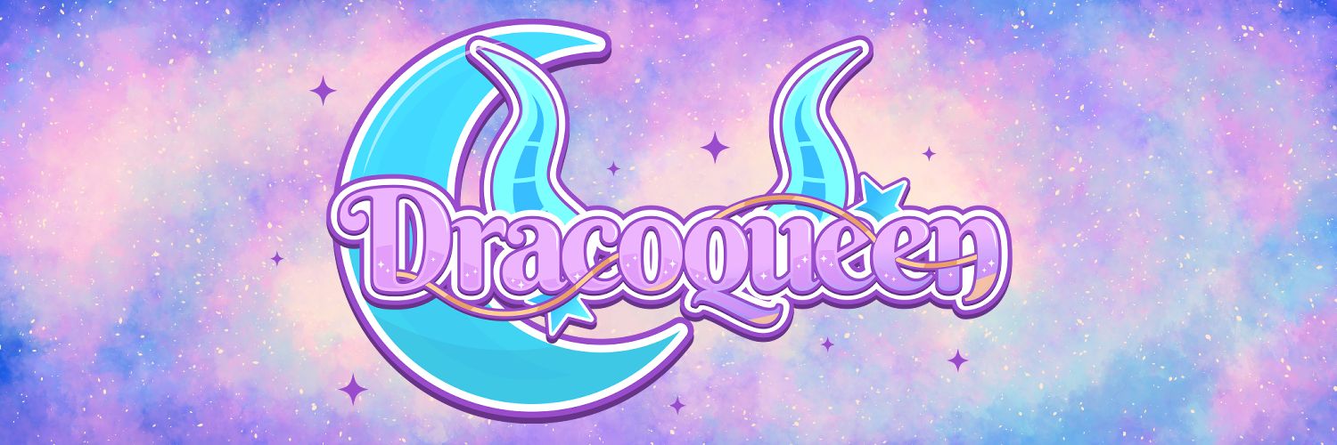 HIATUS🔞Dracoqu33n🌠💫Galactic Dragon PNGtuber banner