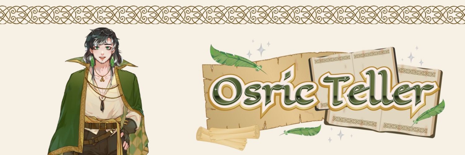 Osric Teller 🪶📜 Bardtender PNGTuber banner