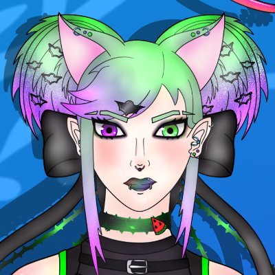 SuiNekoma 💜Asher🖤ENVtuber💜Goth Fae Catgirl