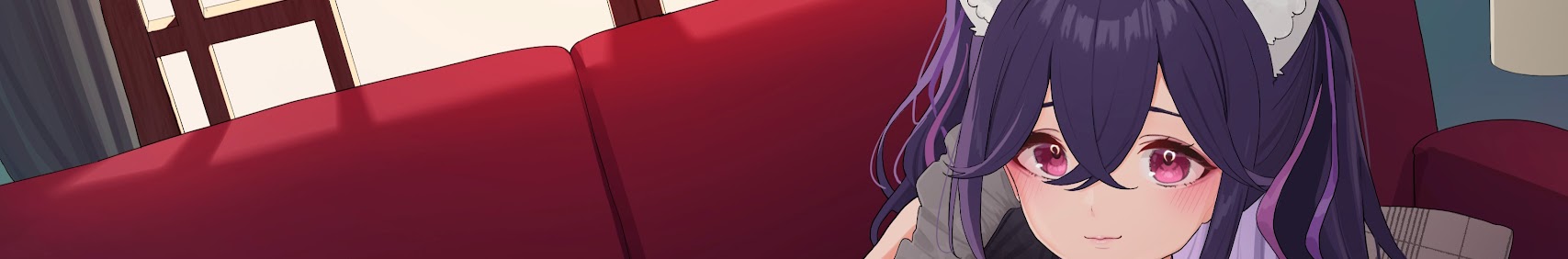 肯定ちゃんと否定ちゃん。Vtuber channel banner